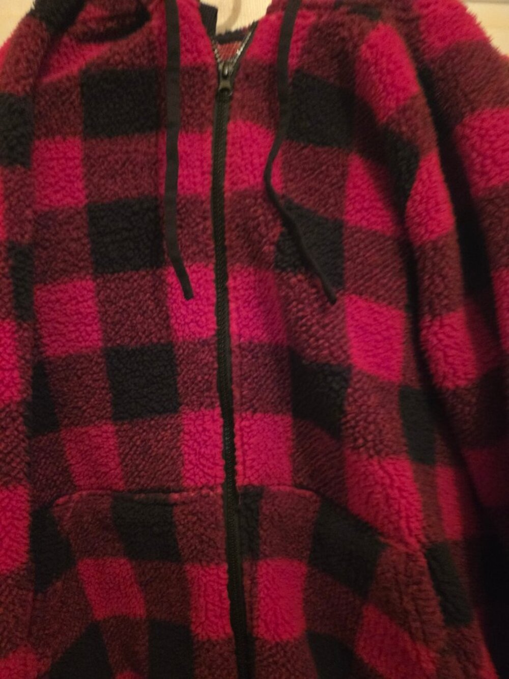 Chubbies Lumberjack Pajama Buffalo Plaid Fleece Hooded Romper Sz Medium - Picture 3 of 6